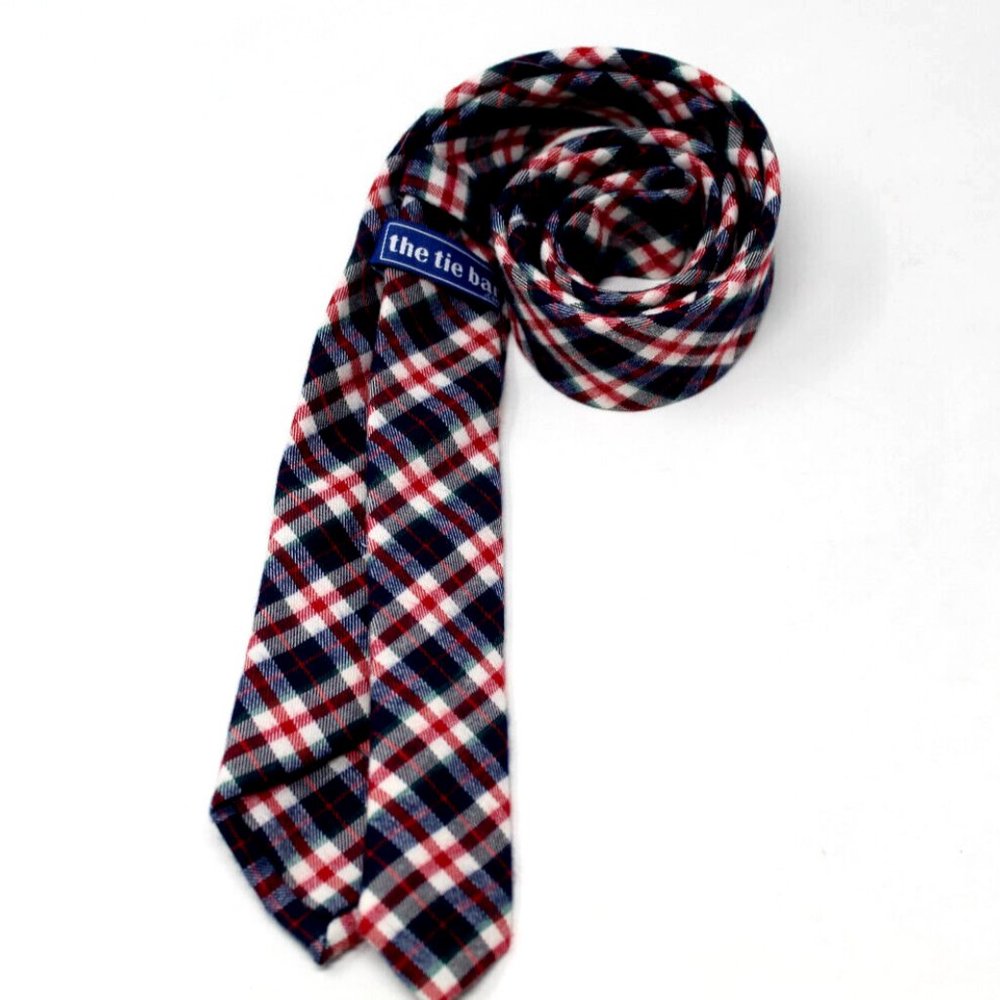 The Tie Bar Mens Necktie Plaid 2.5" COTTON
